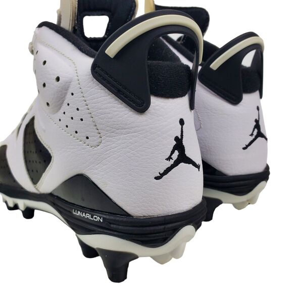 AIR JORDAN 6 VI Retro TD Mens Size 12 OREO Black White Football Cleat 645419-110 main image 9